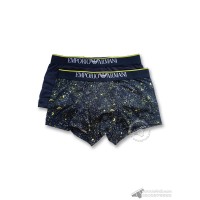 Quần lót nam Emporio Armani Christmas Stretch Cotton Trunk 2-pack Marine/Constellation